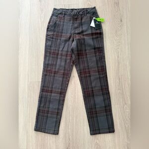 Volcom Frochickie High Rise Ankle Fit Plaid Pants